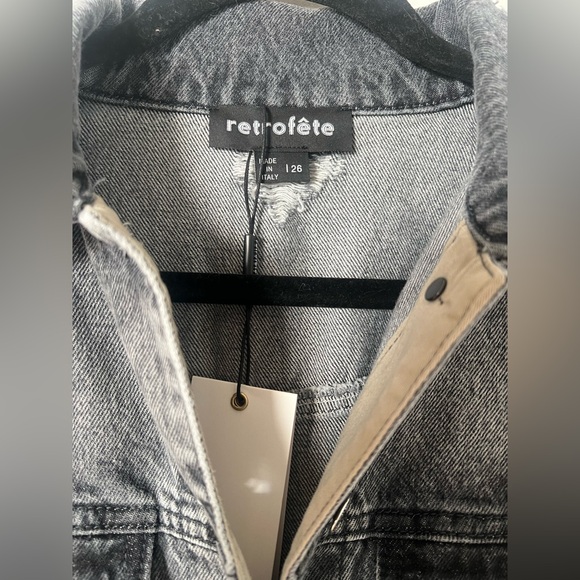 NWT Retrofete Renee Denim Jumpsuit in Slate Grey - Picture 10 of 15